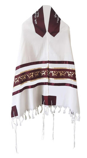 Pomegranate, red and gold tallis