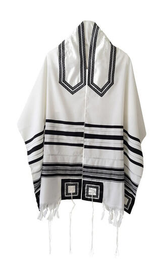 Black and white tallis