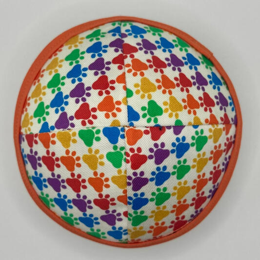 Rainbow paws yarmulke