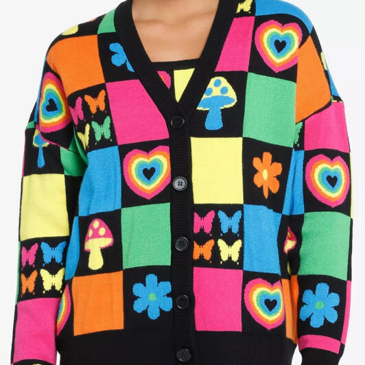 Neon Rainbow Cardigan