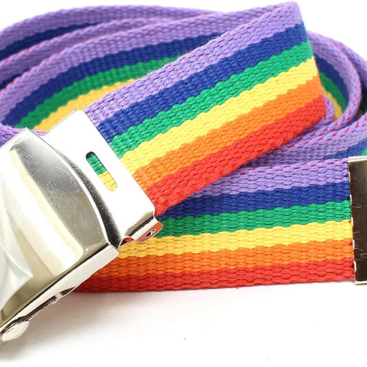 Rainbow Canvas Belt