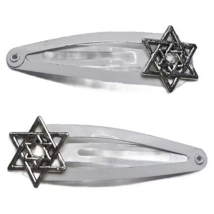 Star of david clips for hair + yarmulke