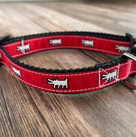 Keith Haring dog collar
